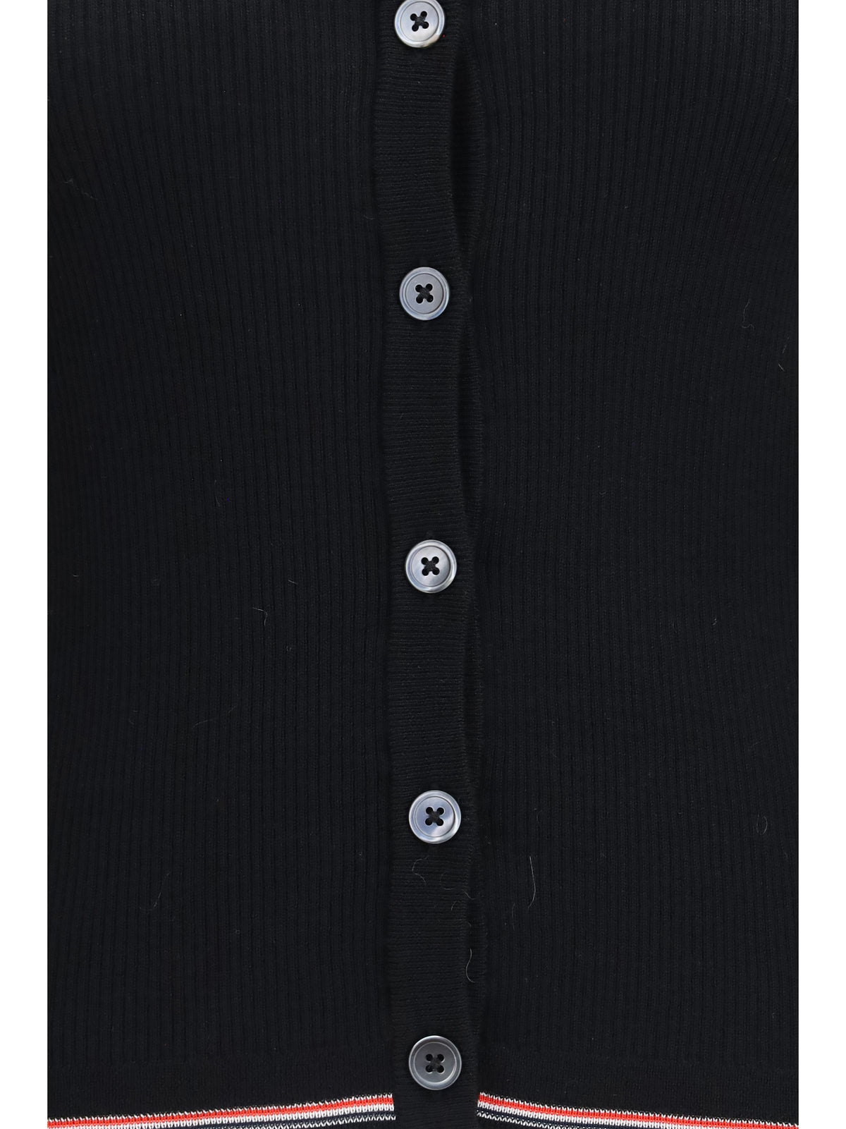 Thom Browne Ribbed merino wool Cardigan - Black