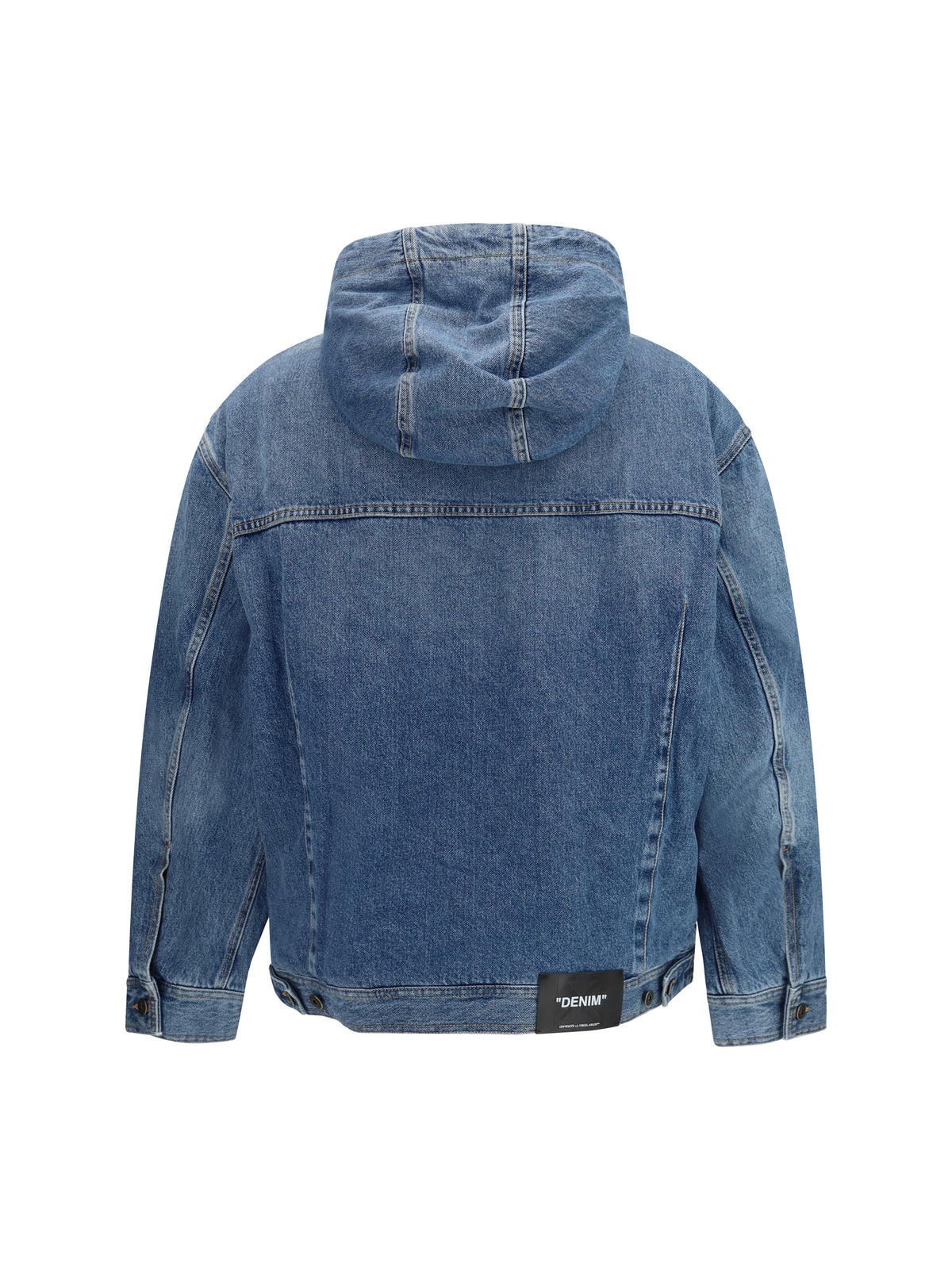 Off-White Bookish padded denim Jacket - Light Medium Blue