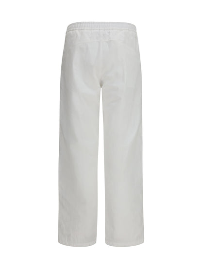 Laminar Straight leg Pants in tech cotton twill - White