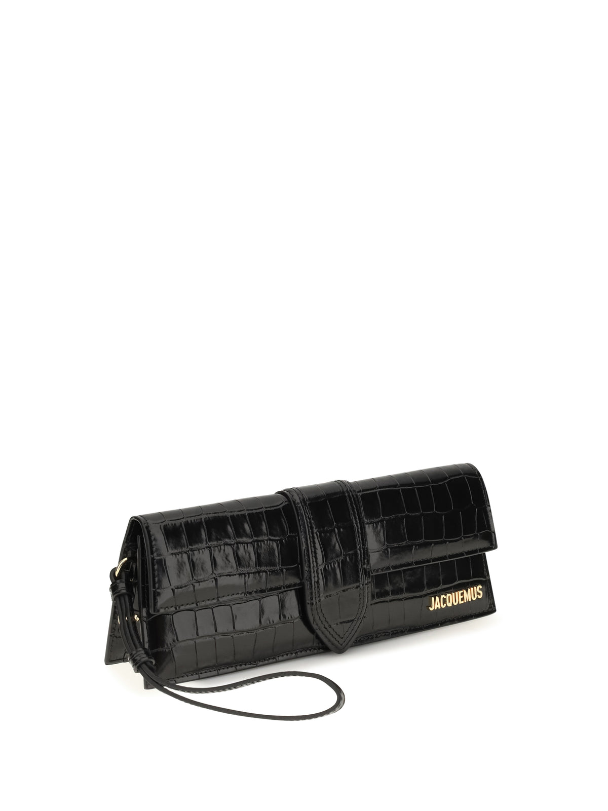 Jacquemus Crocodile-effect Bambino Pouch - Black