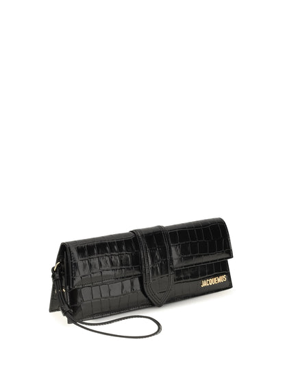 Jacquemus Crocodile-effect Bambino Pouch - Black