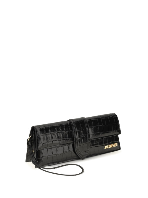 Jacquemus Crocodile-effect Bambino Pouch - Black
