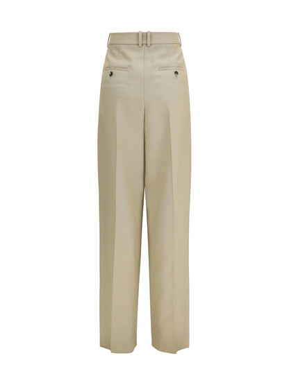 Saint Laurent Tailored wool and silk canvas Pants - Mustard