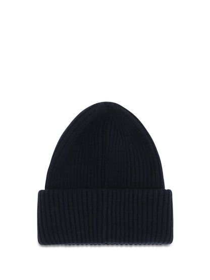 Moncler Wool and cashmere-blend Beanie - Navy