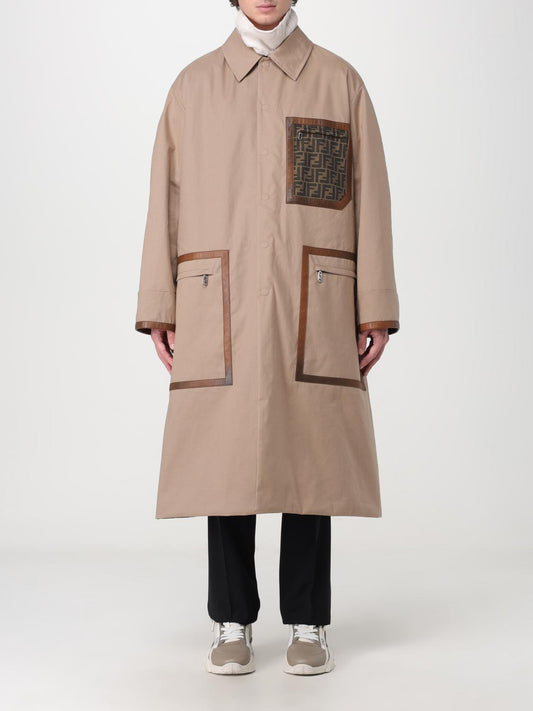 Fendi Trench Coat Men Tobacco