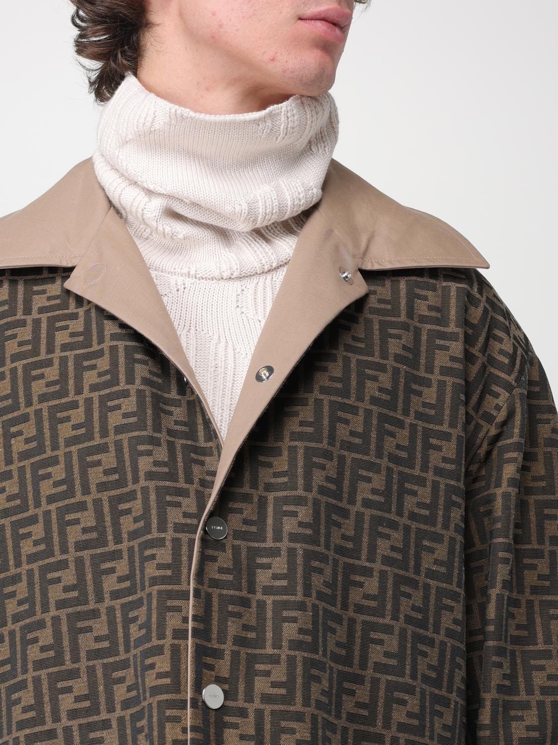 Fendi Trench Coat Men Tobacco