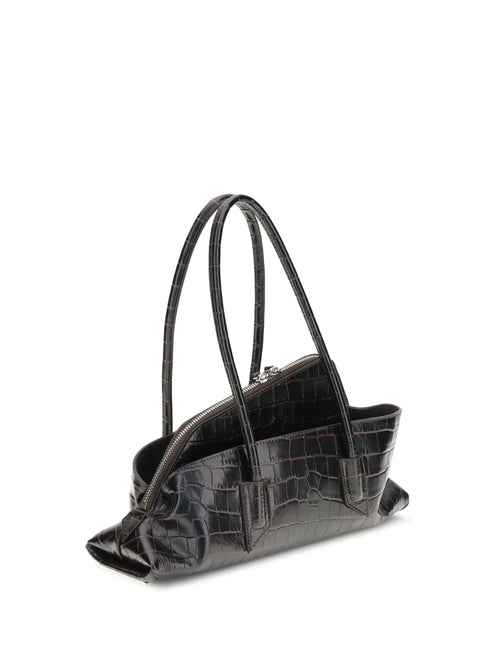 The Attico Small La Passeggiata Shoulder Bag - Coffee