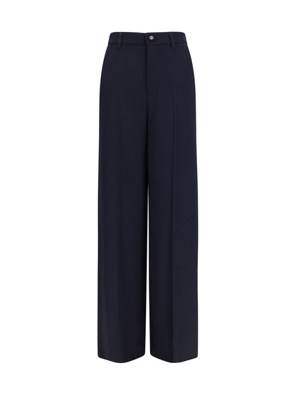 Gucci Diamond-jacquard Pants - Blue Japan