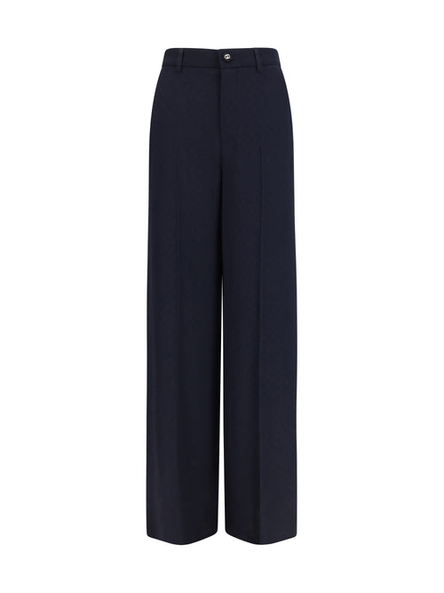 Gucci Diamond-jacquard Pants - Blue Japan