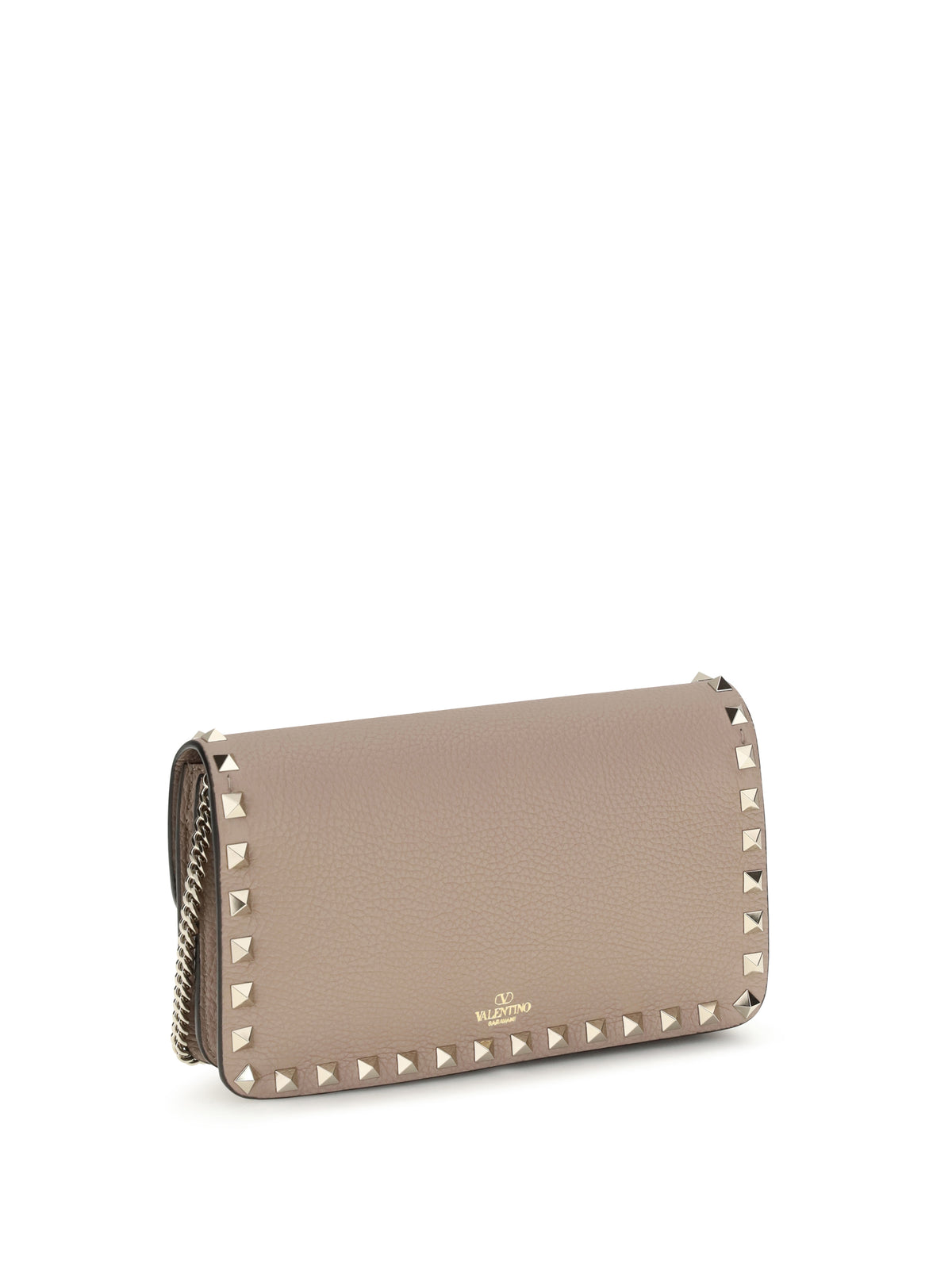 Valentino Garavani Rockstud Chain Wallet - Poudre