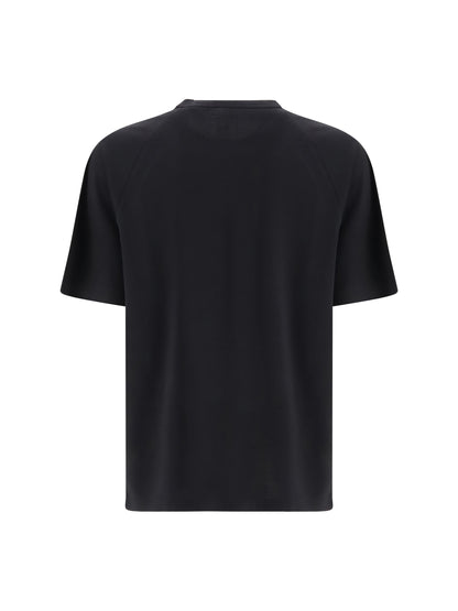 Y-3 Short-sleeve T-shirt with 3 Stripes - Black