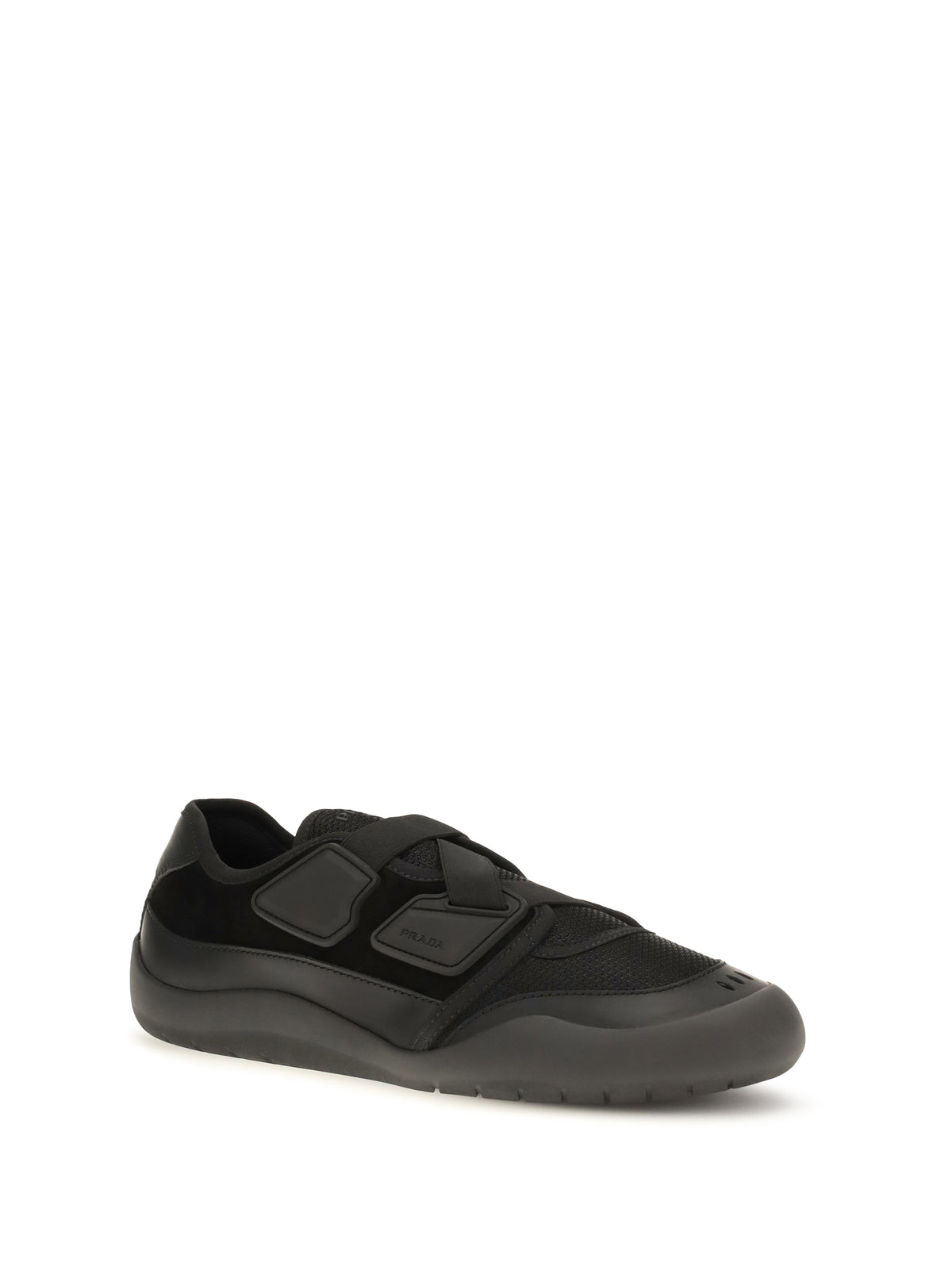 Prada Speedrock leather and mesh Sneakers - Black