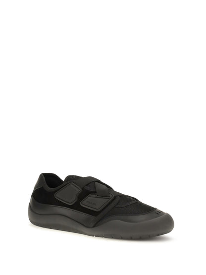 Prada Speedrock leather and mesh Sneakers - Black