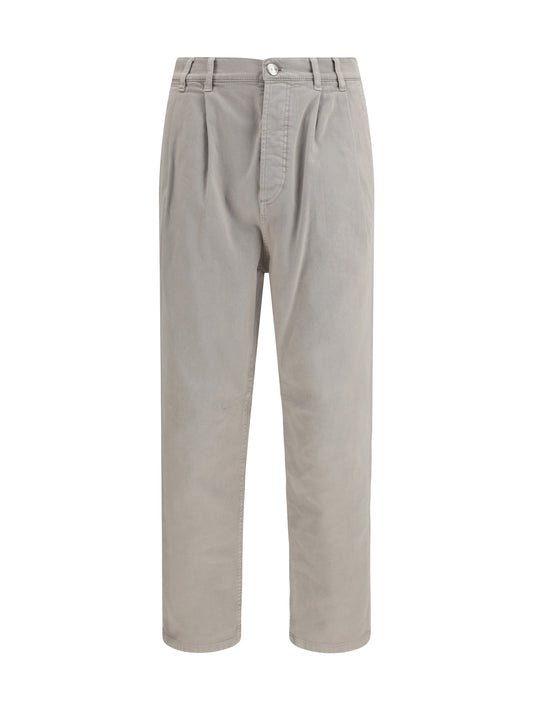 BRUNELLO CUCINELLI Stretch canvas Pants