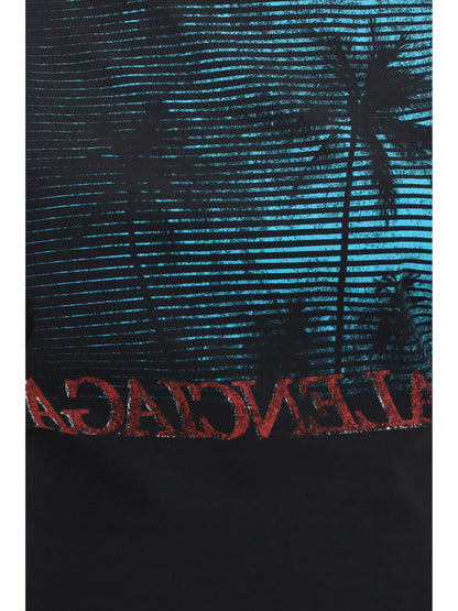 Balenciaga Vintage Holiday cropped T-shirt - Black