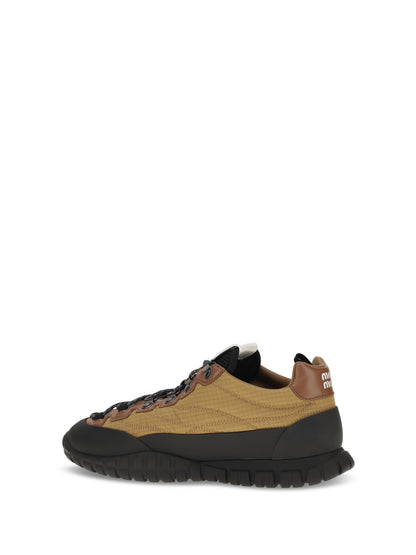 Miu Miu Ripstop Sneakers - Mustard