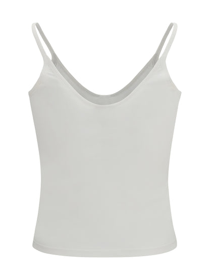 Tom Ford Micro-rib silk jersey Tank Top - Off White