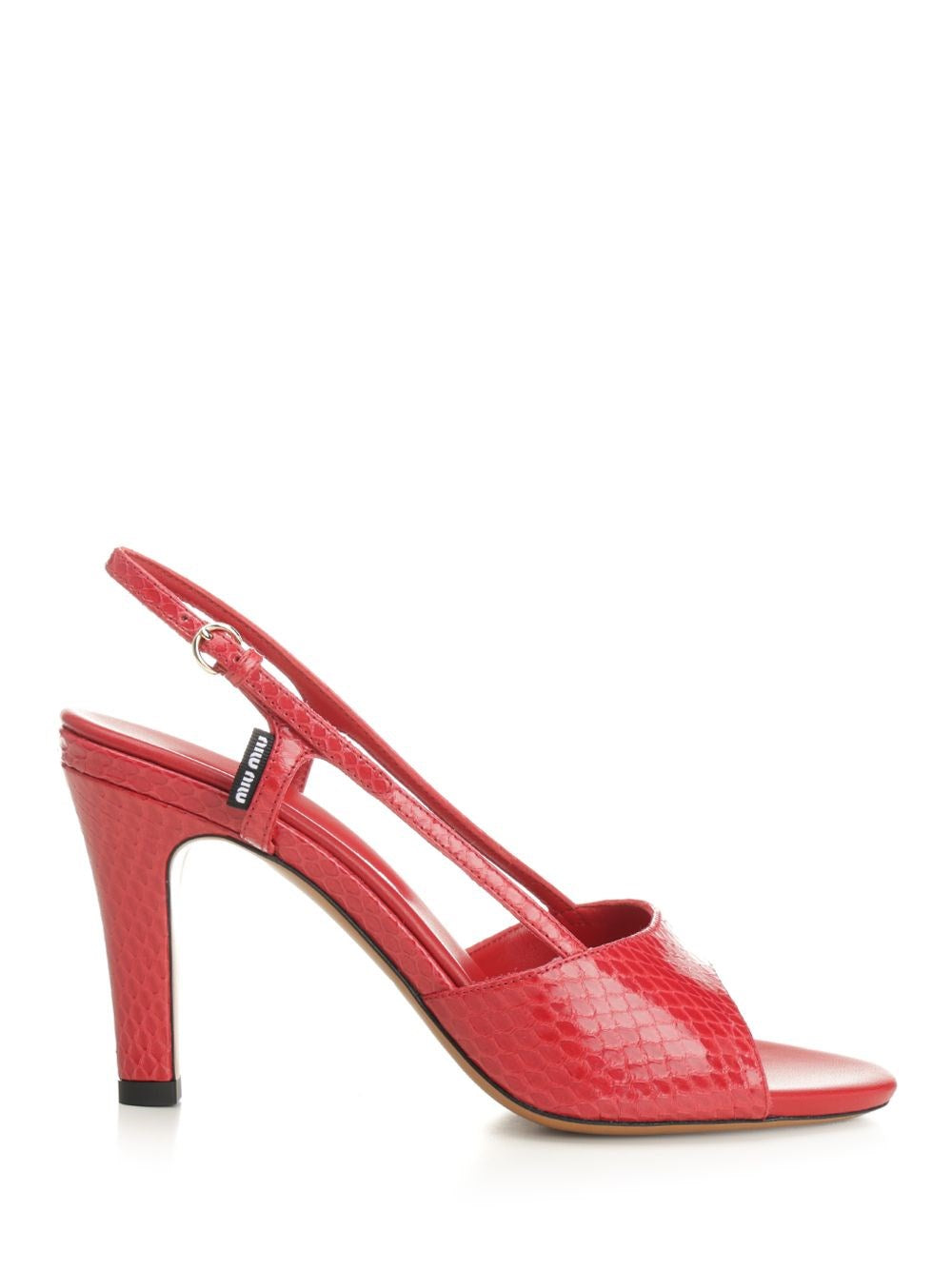 Miu Miu Slingback Sandals In Ayers - Red