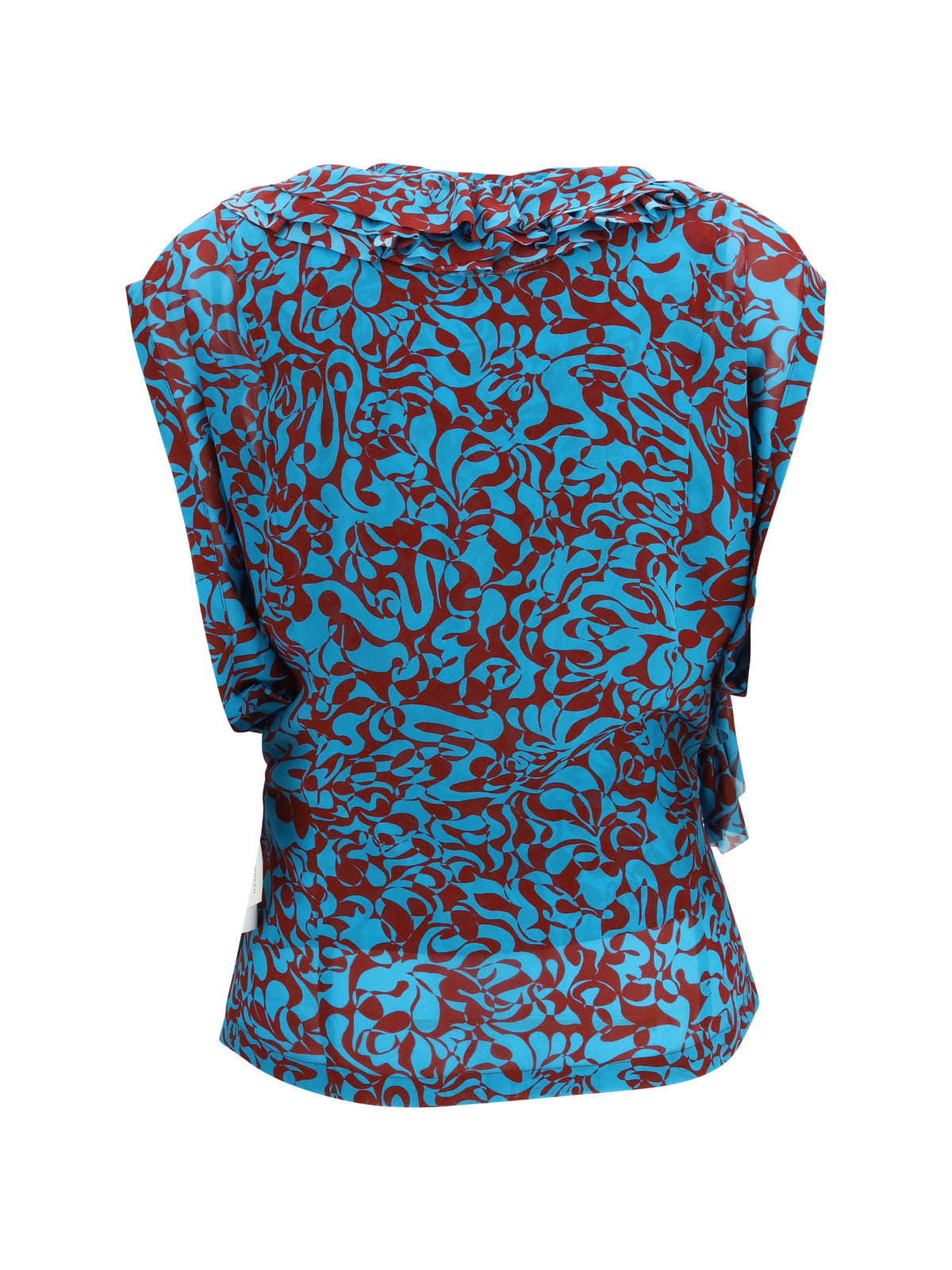 Dries Van Noten Printed cotton Blouse - Turquoise