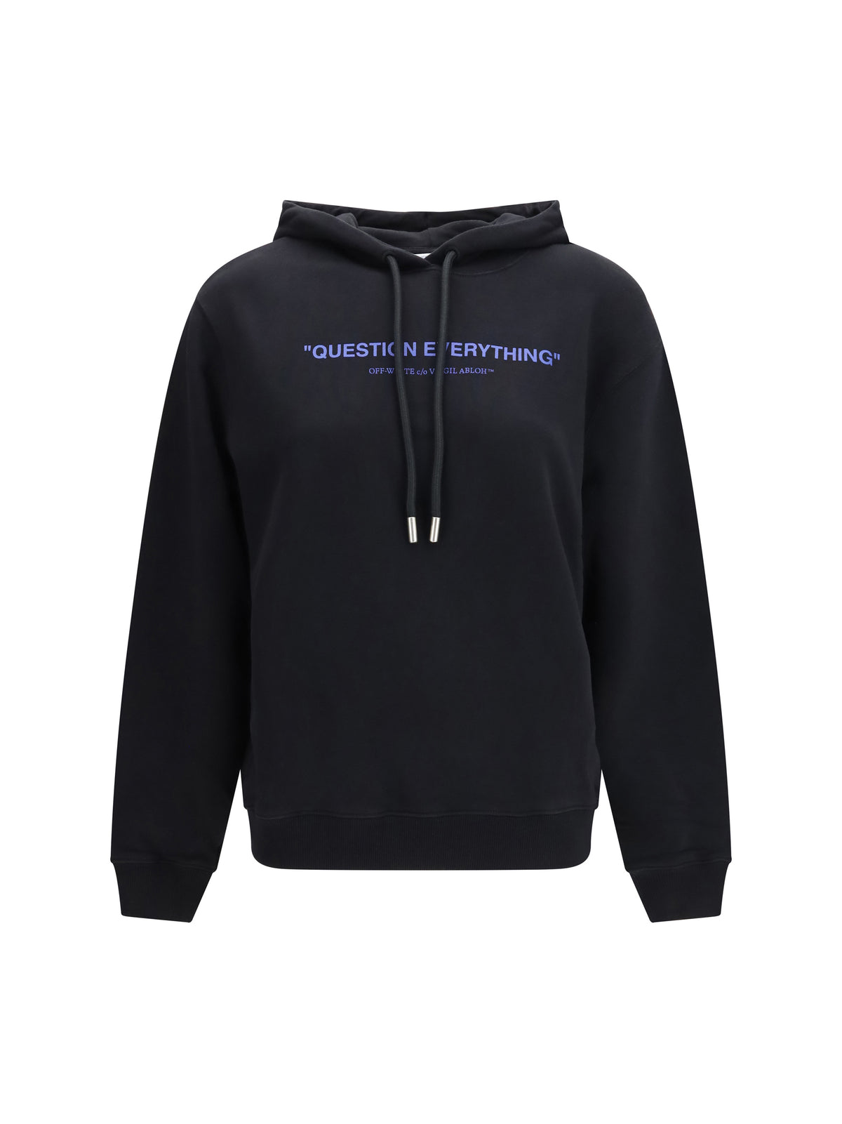 Off-White Question Everything Hoodie - Black-Electric Blue