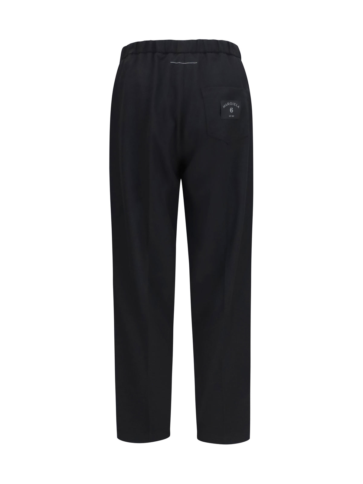 MM6 Maison Margiela Drawstring straight-leg Pants - Black