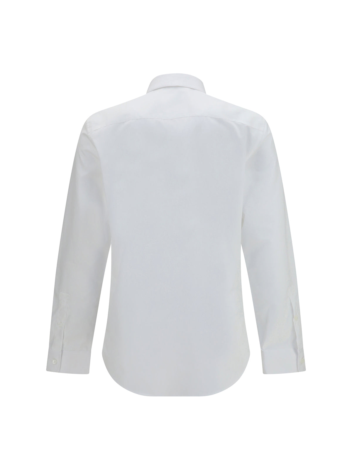 Burberry Cotton Shirt with Check trims - Optic White