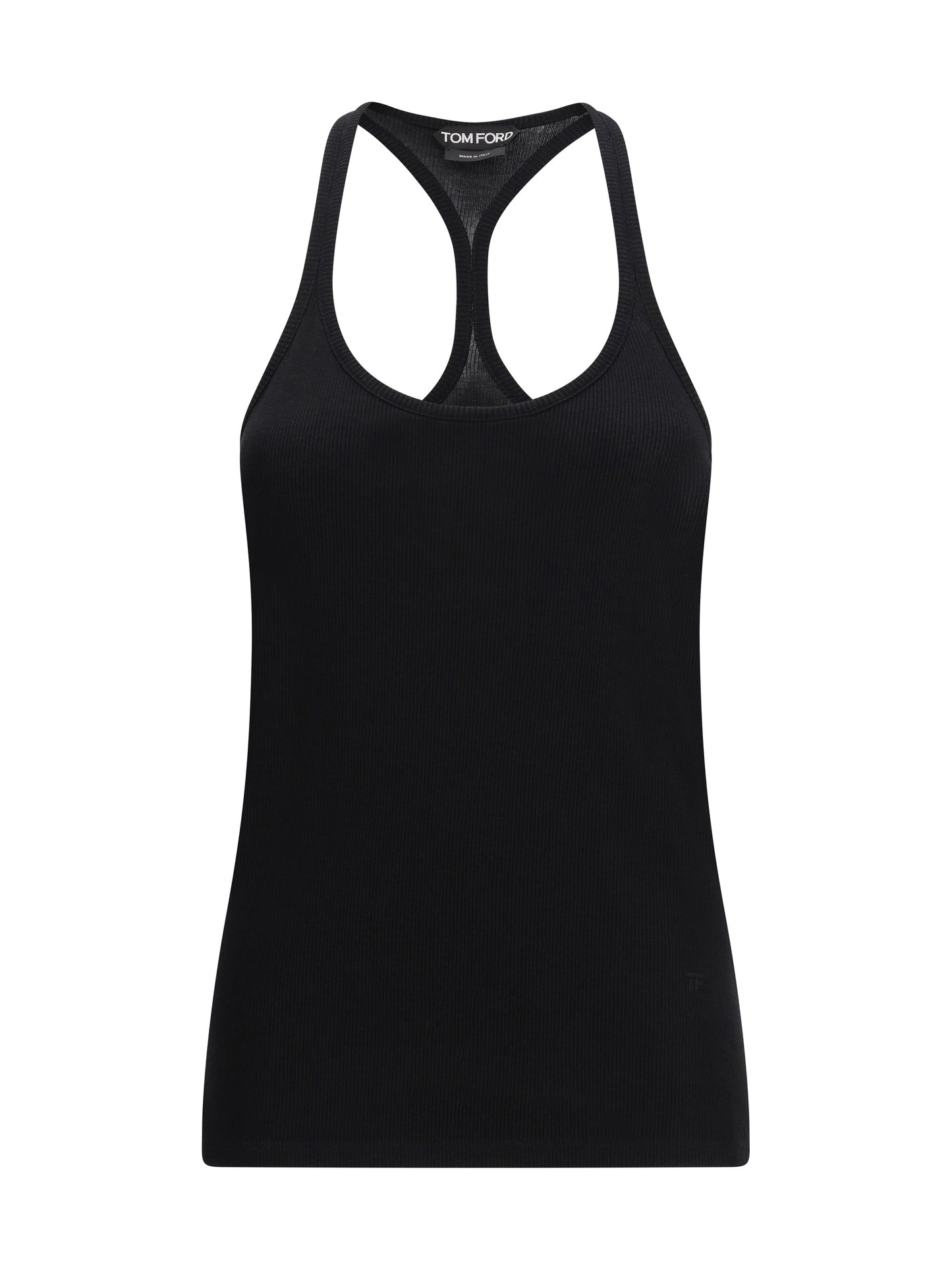 TOM FORD Silk-blend ribbed jersey Tank Top