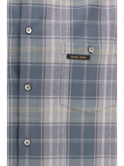 Golden Goose Journey checked Shirt - Balsam Green / Faded Cognac