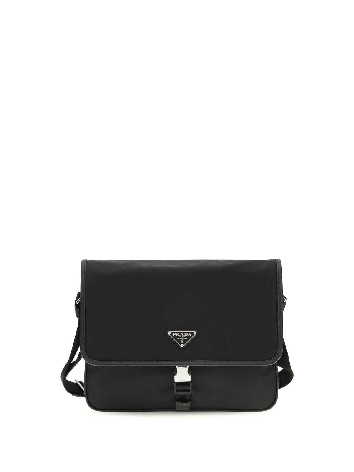 Prada Re-Nylon and Saffiano Shoulder Bag - Black
