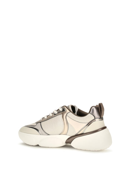 Pinko Alba leather Sneakers - Mirror Ivory