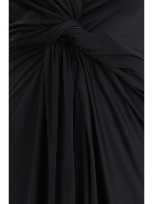 Balenciaga Draped midi Dress - Black