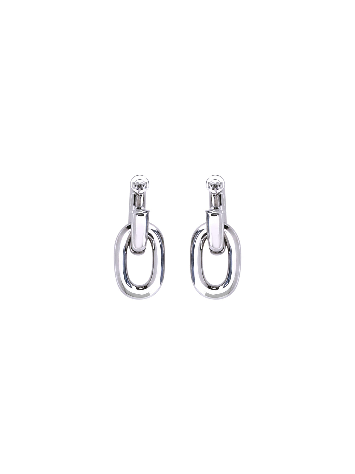 Rabanne Double XL Link Earrings - Silver