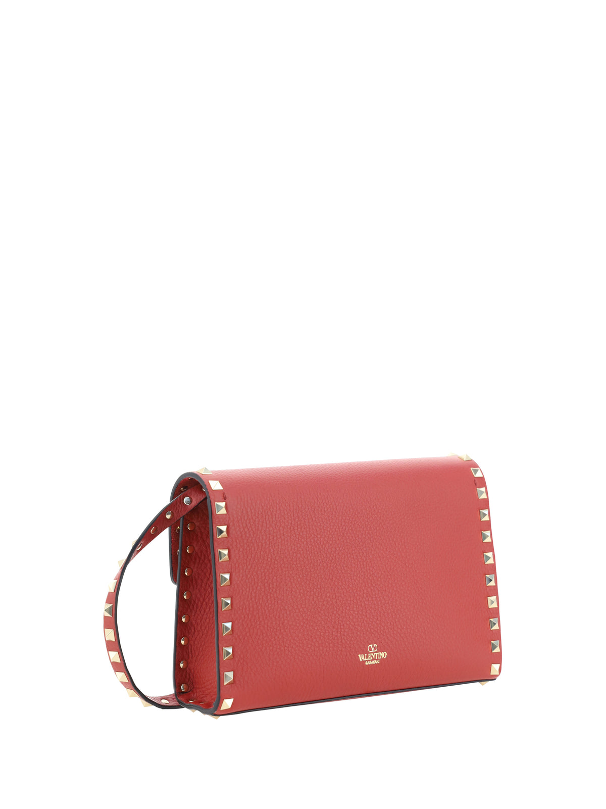 Valentino Garavani Small Rockstud grained calfskin Shoulder Bag - 0ro