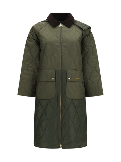 Barbour Osbourne Quilted Jacket - Olive/Fern/Mixed Tartan
