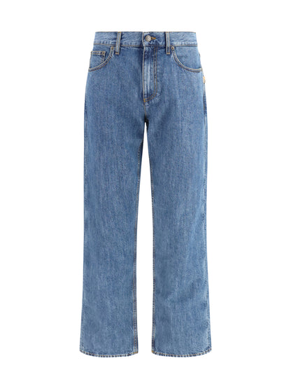 Burberry Straight Leg Jeans - Mid Blue