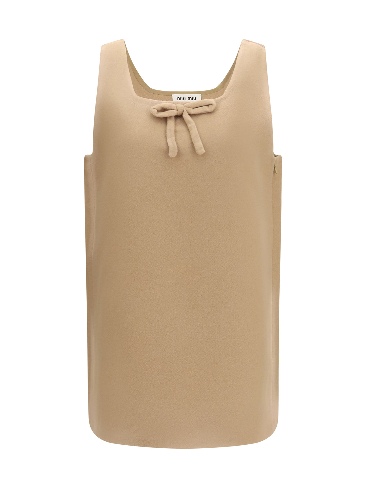Miu Miu Waxed double wool Dress - Hazelnut
