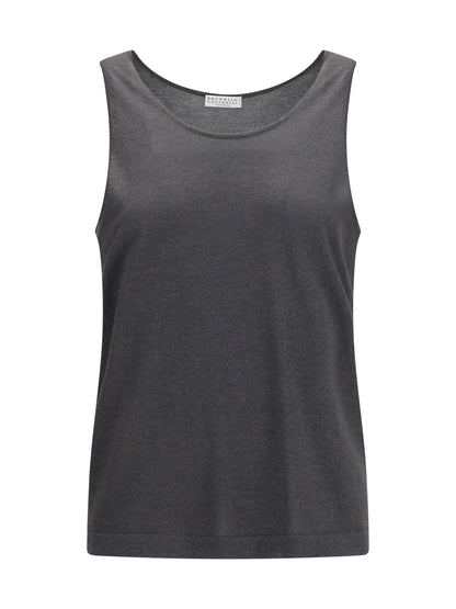 BRUNELLO CUCINELLI Luminous knit Tank Top