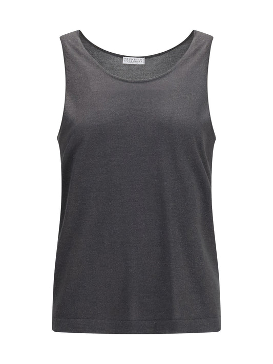 BRUNELLO CUCINELLI Luminous knit Tank Top