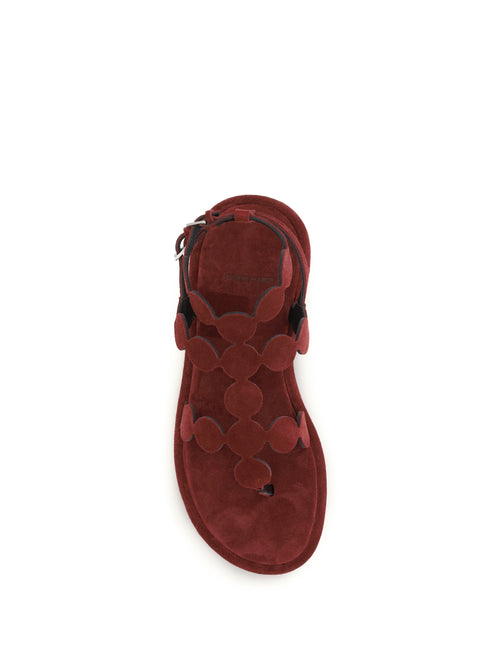 Pierre Hardy Suede Sandals - Suede Calf Carmine
