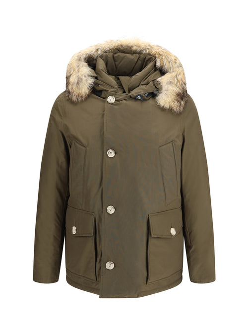 Woolrich Arctic Ramar Cloth Parka with removable fur - Dark Green