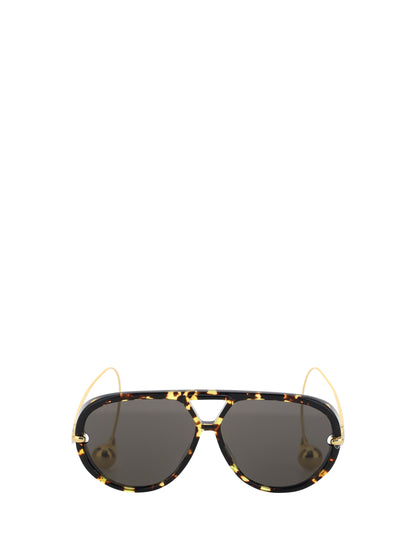 Bottega Veneta Drop Aviator Sunglasses - Flannel