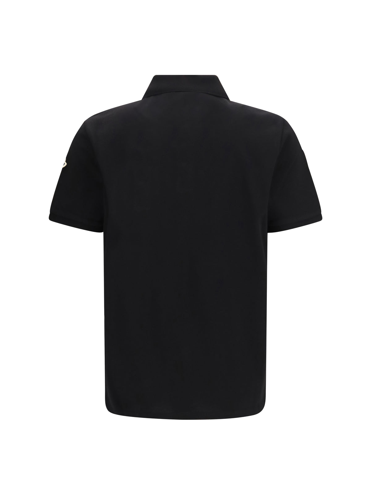 Moncler Cotton piqué Polo Shirt with logo - Black