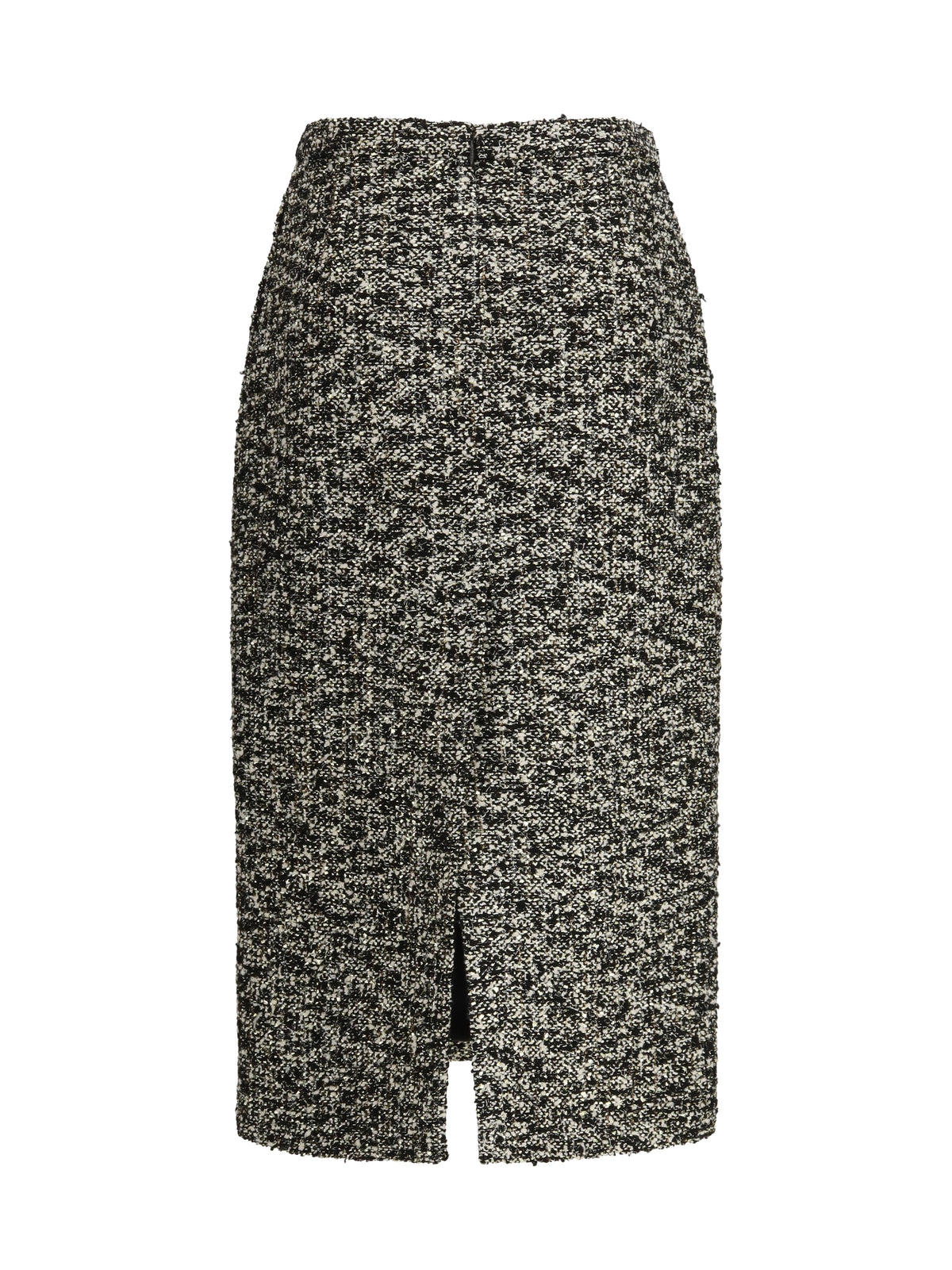 Gucci Midi Skirt in laminated bouclé fabric - Black/White/Mc