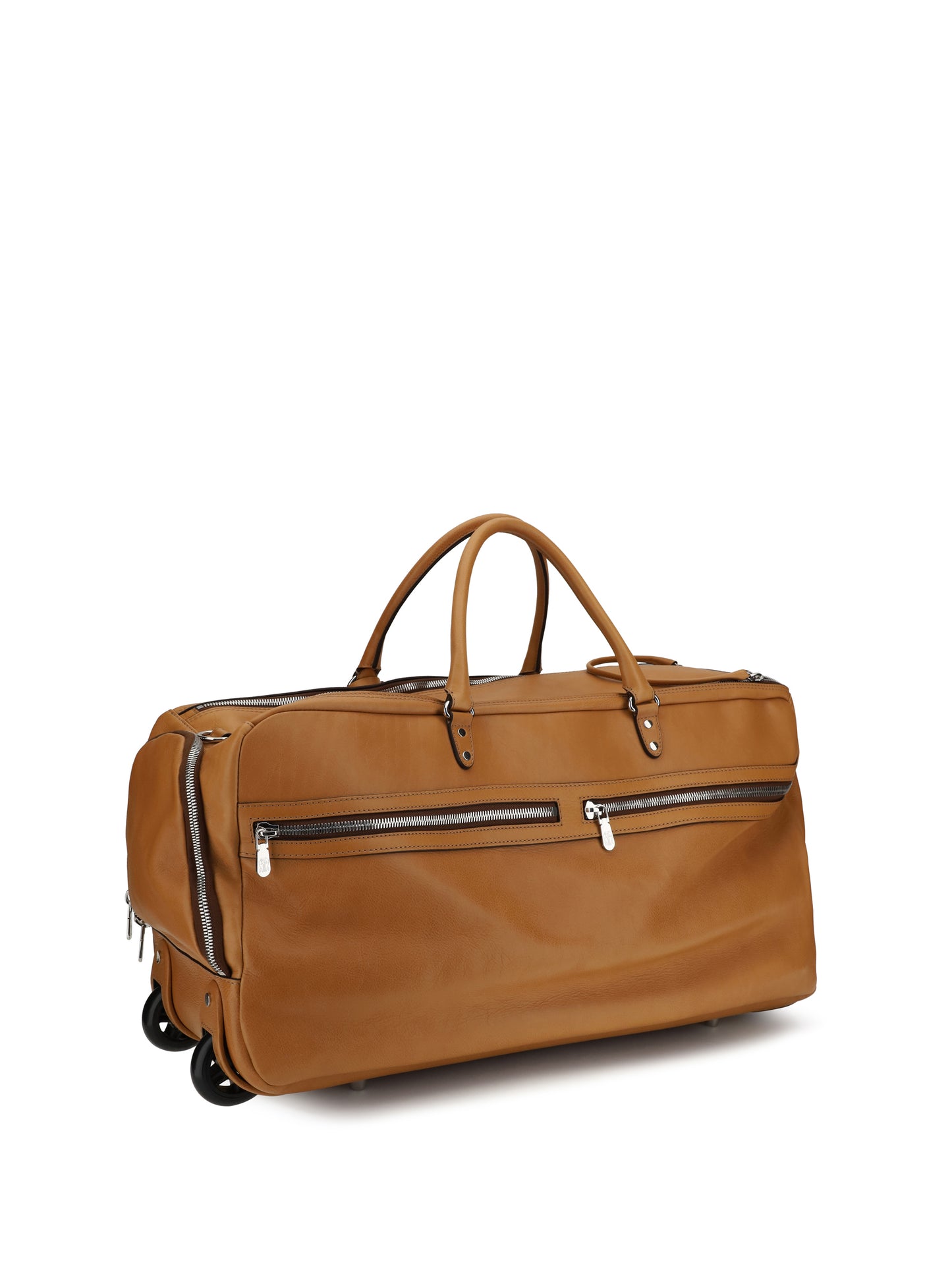 BRUNELLO CUCINELLI Leather Trolley Travel Bag
