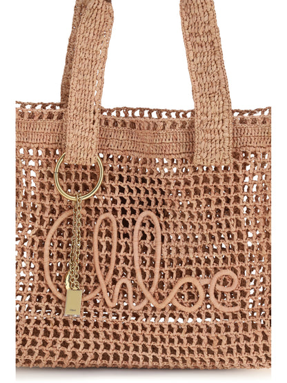 CHLOÉ East-West Summer Banana raffia Tote Bag