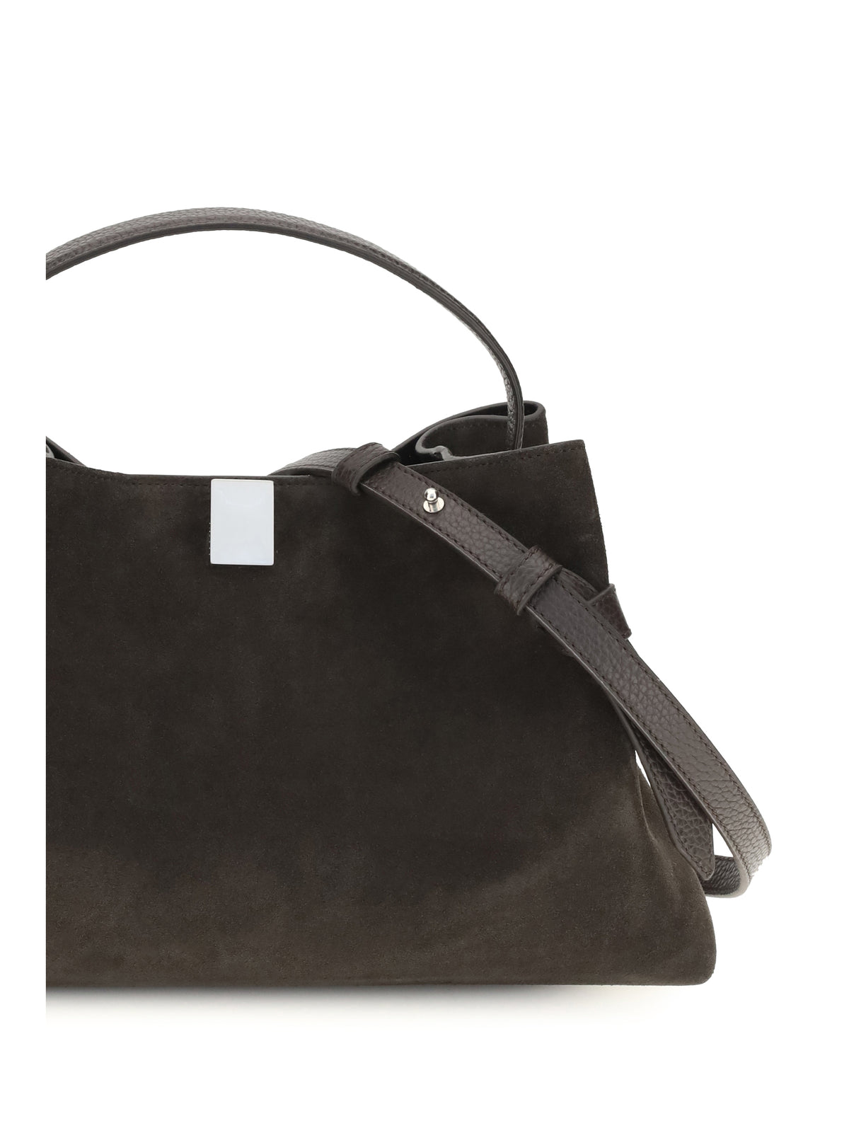 Yuzefi Gyoza suede Shoulder Bag - Ganache
