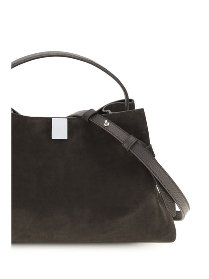 Yuzefi Gyoza suede Shoulder Bag - Ganache