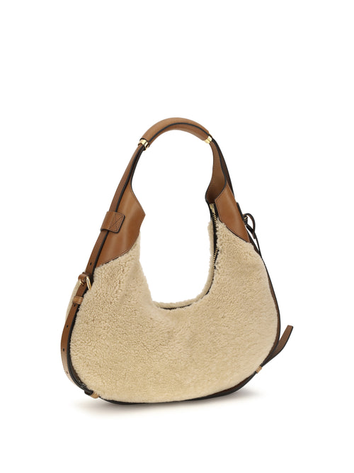 Moschino Medium Handle Me Hobo Shoulder Bag - Beige