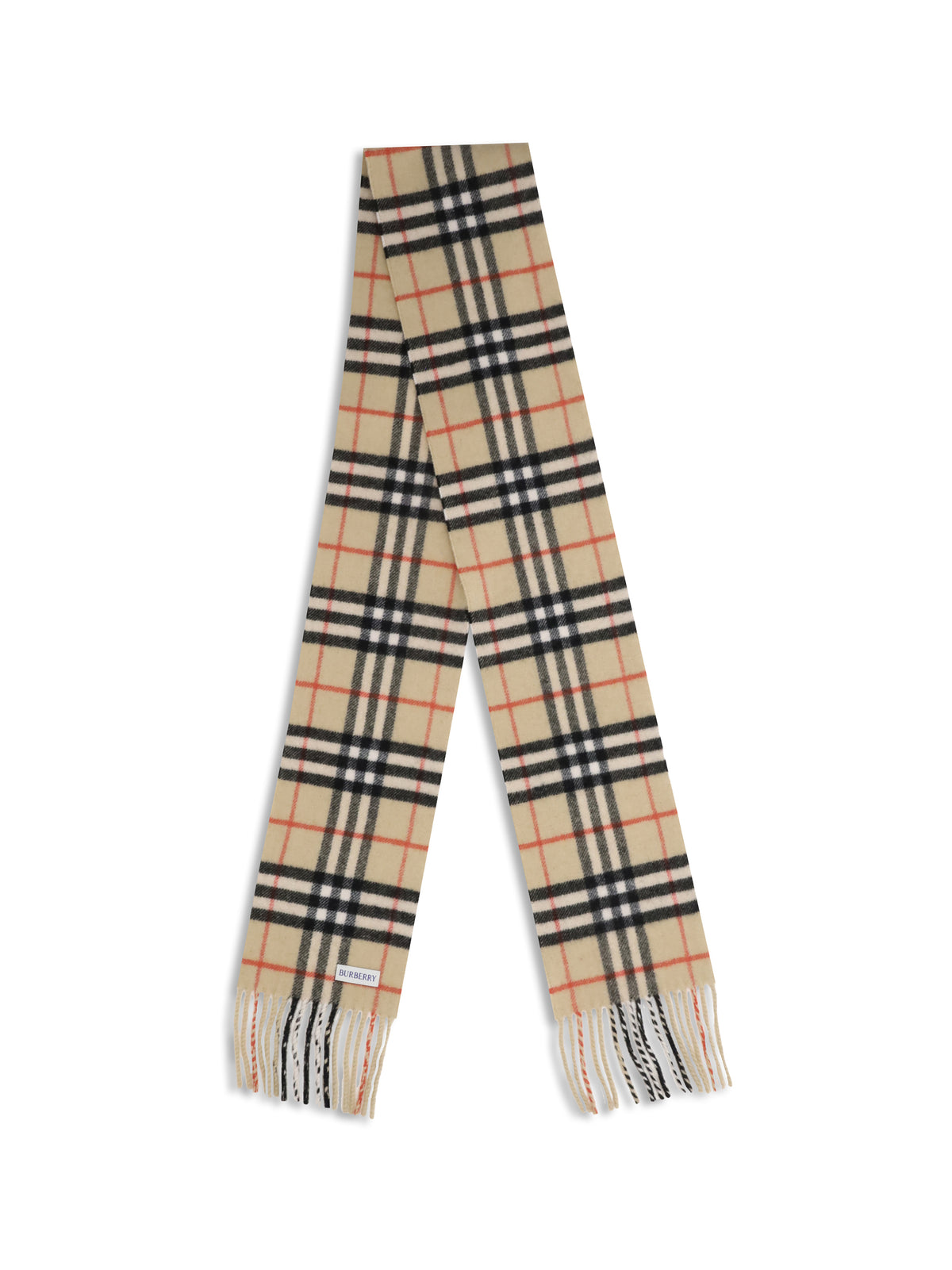 Burberry Thin cashmere Check Scarf - Sand