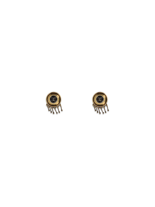 Versace Medusa Clip-On Drop Earrings - Gold - Palladium